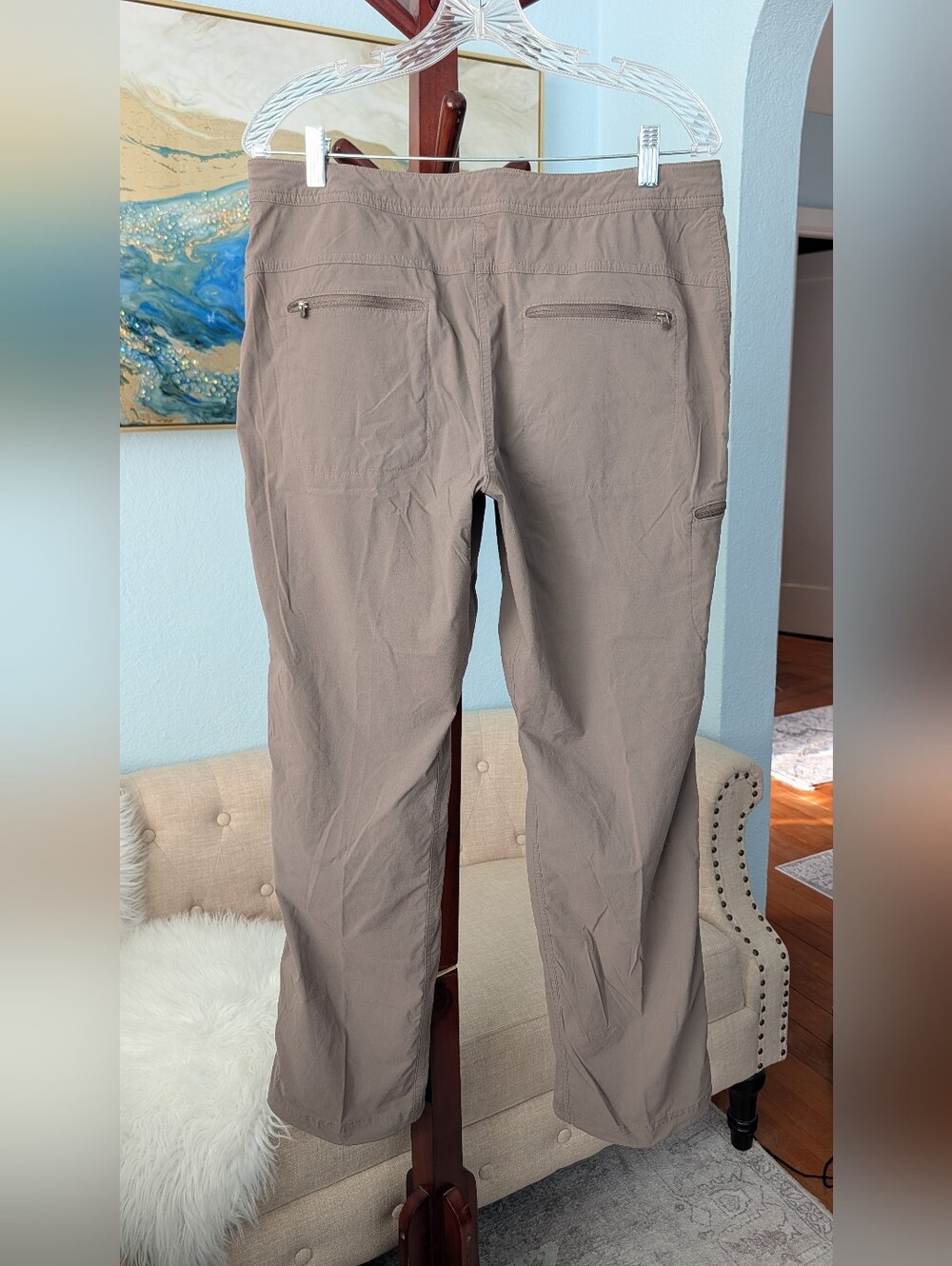 L.L. Bean Women's Gray Hiking Pants Sz 14 - Picture 4 of 12